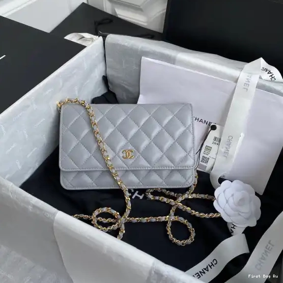 First Bag Ru NEW CHAIN WALLET CHANEL LAMBSKIN EDITION 0704